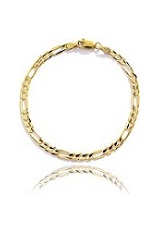 marvelous yellow gold figaro chain baby anklet 